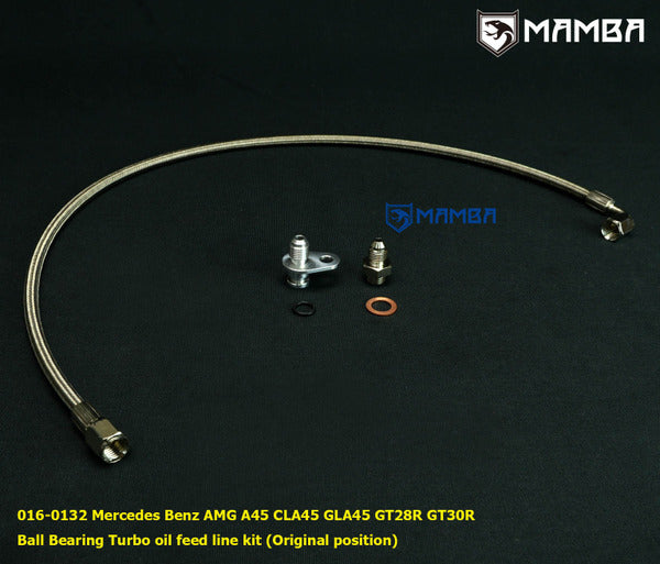 Mamba Mercedes Benz AMG A45 CLA45 M133 GT28R GT30R Ball Bearing Turbocharger Oil Feed Line