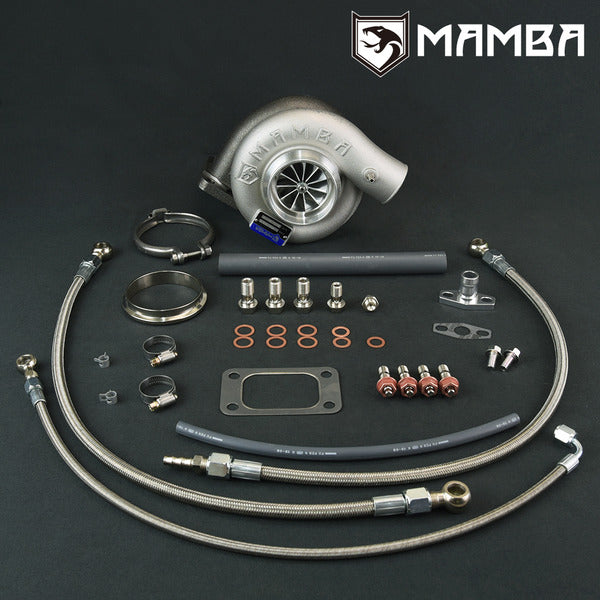 Mamba GTX Turbocharger For Nissan RB20DET RB25DET 3" 5200 GTX3076R w/ .82 T3 V-Band