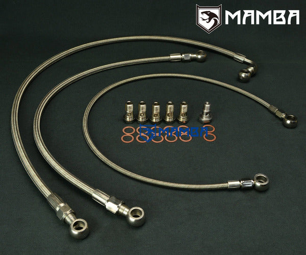 Mamba PTFE Turbocharger Oil & Water Line Kit SAAB 9-5 OPEL GT Insignia w/ K04-059 K04-184