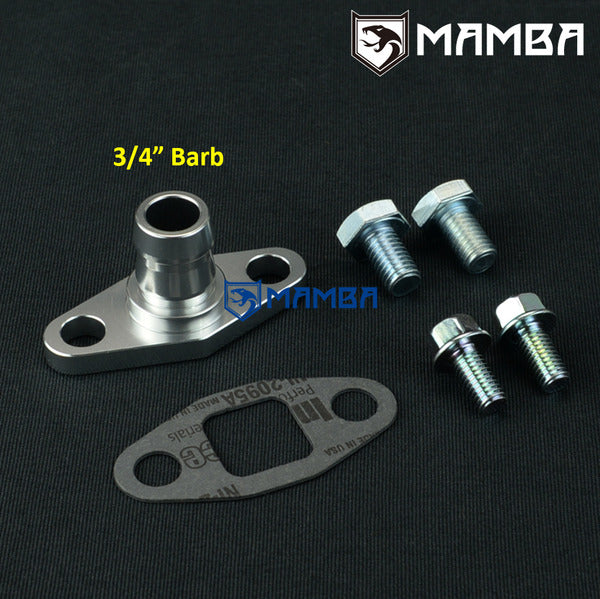 Mamba 3/4" Turbocharger Oil Return Pipe Garrett T3 T4 Mitsubishi GREDDY TE06H T67-25G TD07S