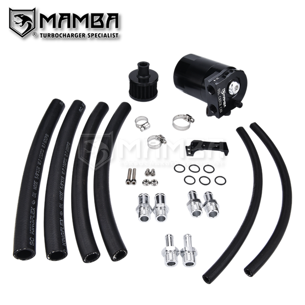 Mamba Uni Engine Blow-By Oil Catch Can Tank Filter 3/8" 1/2" 5/8" (Crankcase to PCV)