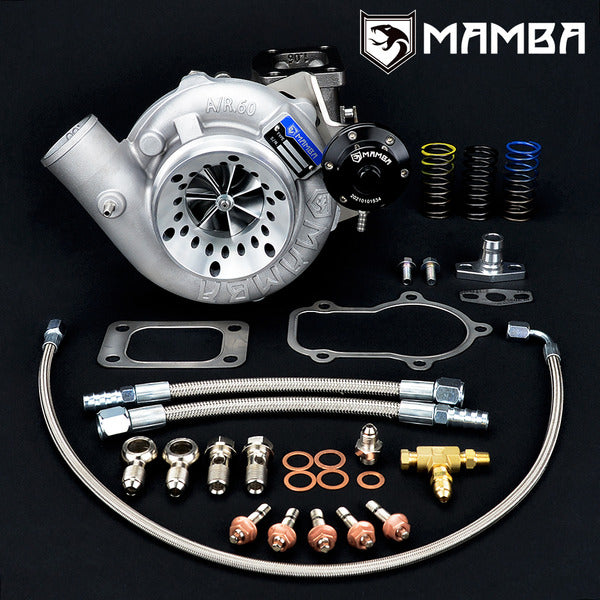 Mamba 7+7 Universal 4" A/R.60 GTX3071R Ball Bearing Turbocharger + .82 T3 5 bolt (IWG)