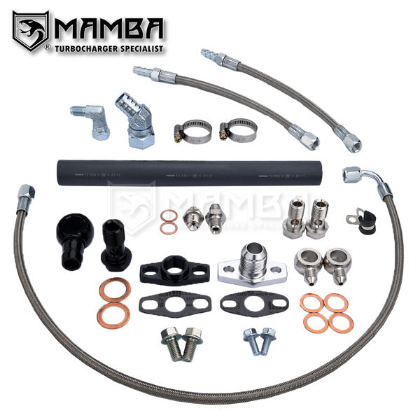 Mamba MAZDASPEED 3 6 CX-7 AXELA MPS K0422 2.3L Turbocharger Oil & Water Line Kit