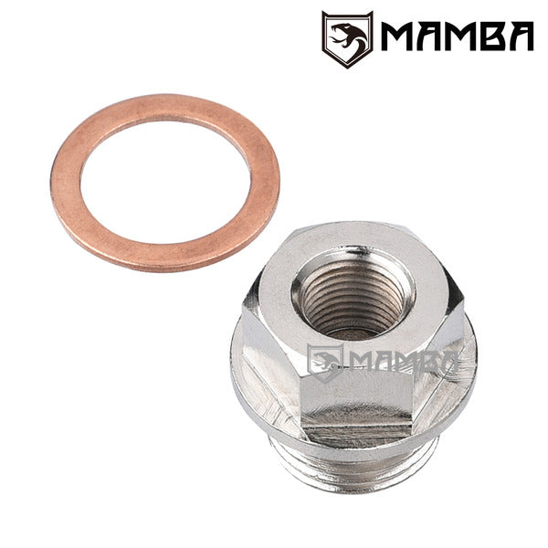 Mamba Sensor Adapter Fitting M20x1.5 (M) to 1/8 NPT (F) Turbocharger Oil Water Pressure Temp