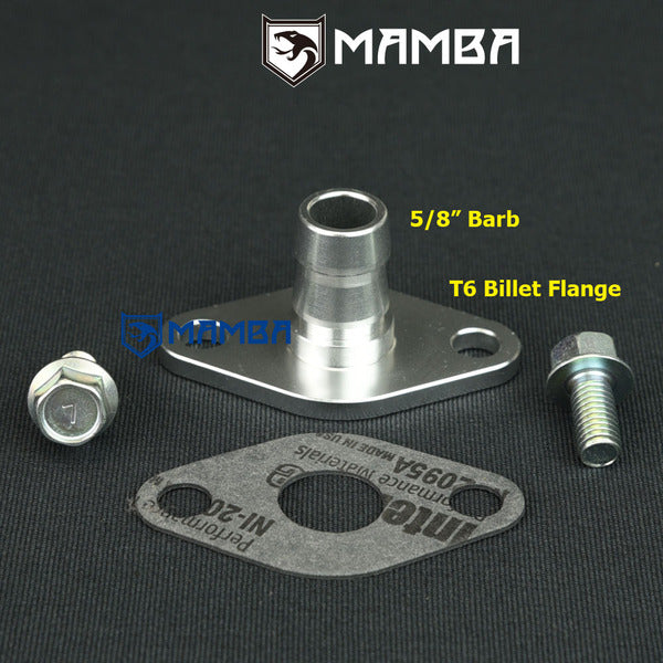 Mamba 5/8" Barb Oil Pan Turbocharger Oil Return Drain Flange For TOYOTA 1JZ 1JZGTE VVTI CT15B