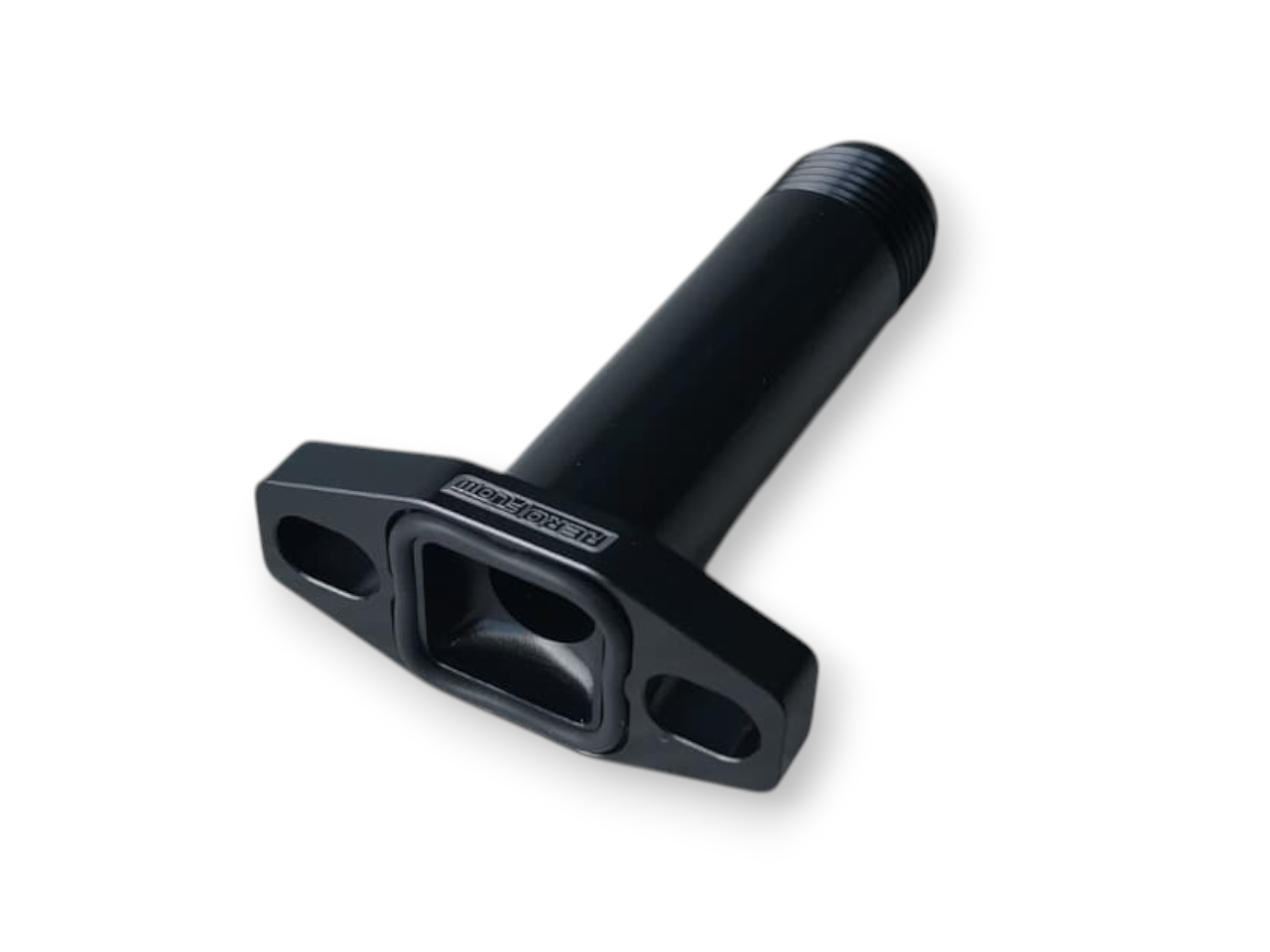 Turbo Drain Adapter -10AN ORB outlet, 3" Long, 38-44mm bolt centre, Black Finish