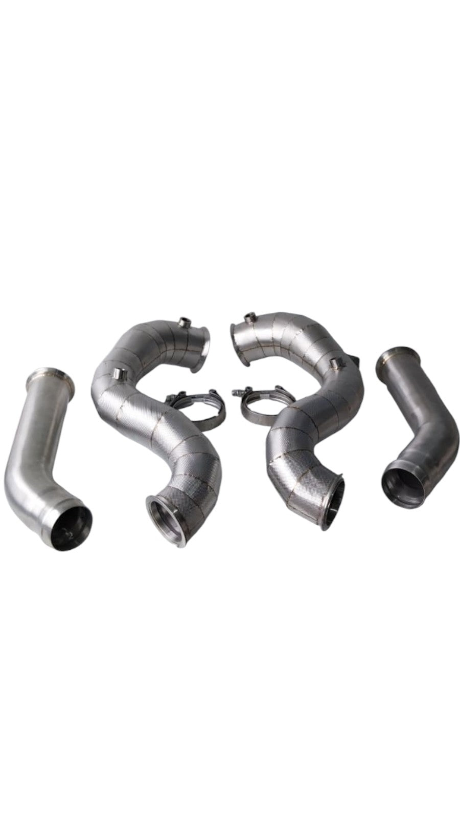 Mercedes Benz M177 C63 C63s Catless Downpipes exhaust - Slightly dented stock