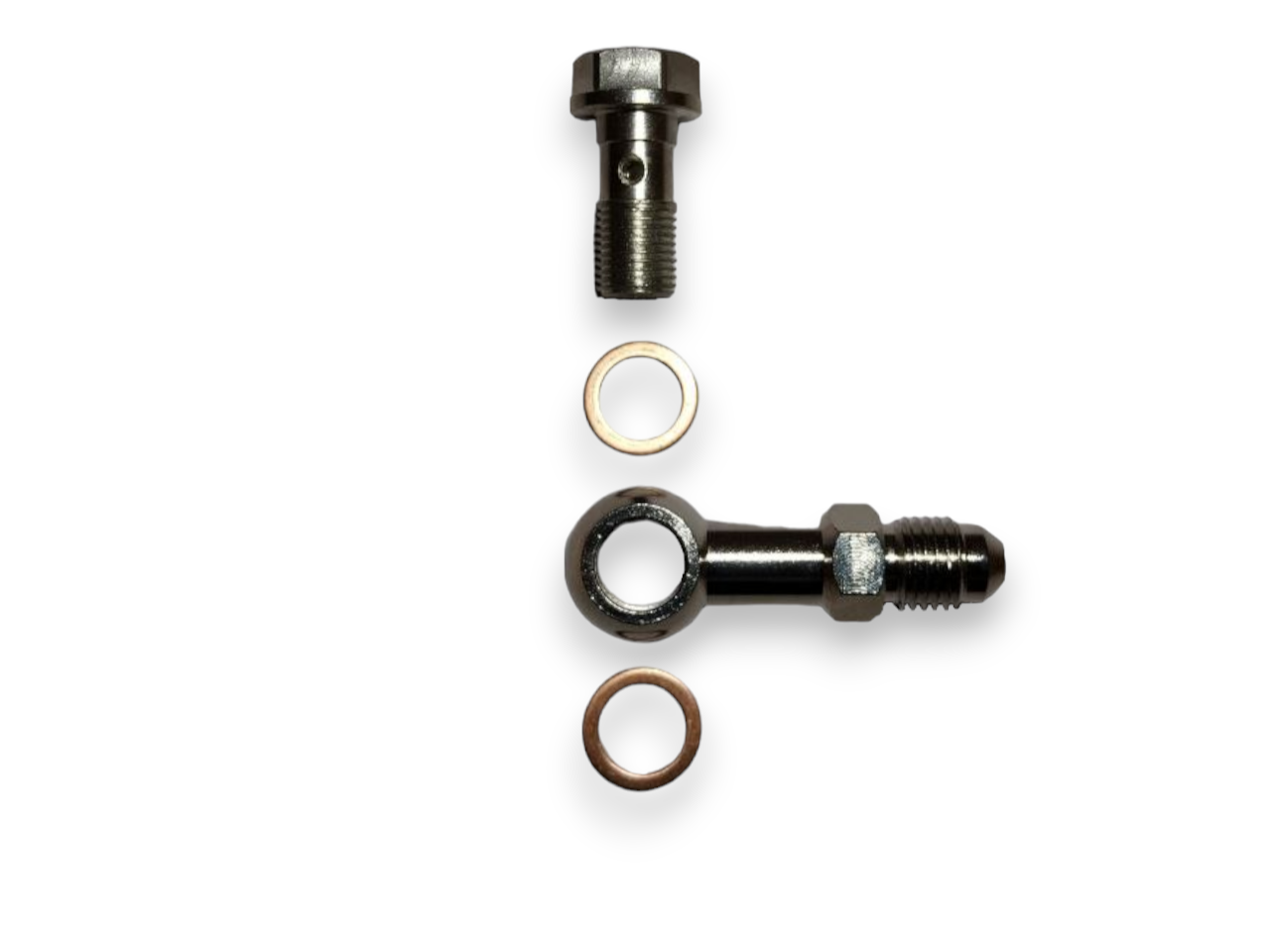 Kit de pernos Banjo M10x1.0 a 4AN Turbo Alimentación de aceite Restrictor de 1,5 mm Mitsubishi TD025L