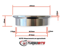 Load image into Gallery viewer, 3.5 inch (89mm) flush Rear Turbine Housing V-Band 101mm Flange Set
