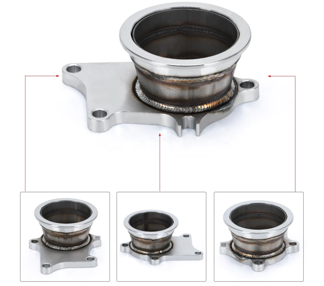 Stainless Steel Adapter for T3/T4 Turbo 5 Bolt to 3" V-Band Flange Turbo Adapter