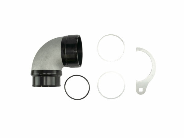 Turbosmart LockSleeve Turbo Adapter Compressor Outlet 2.50″ to 90 Elbow Hose Barb 2.50″