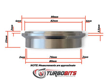 Load image into Gallery viewer, 3.0 inch (76mm) Stepped Rear Turbine Housing V-Band Flange Set
