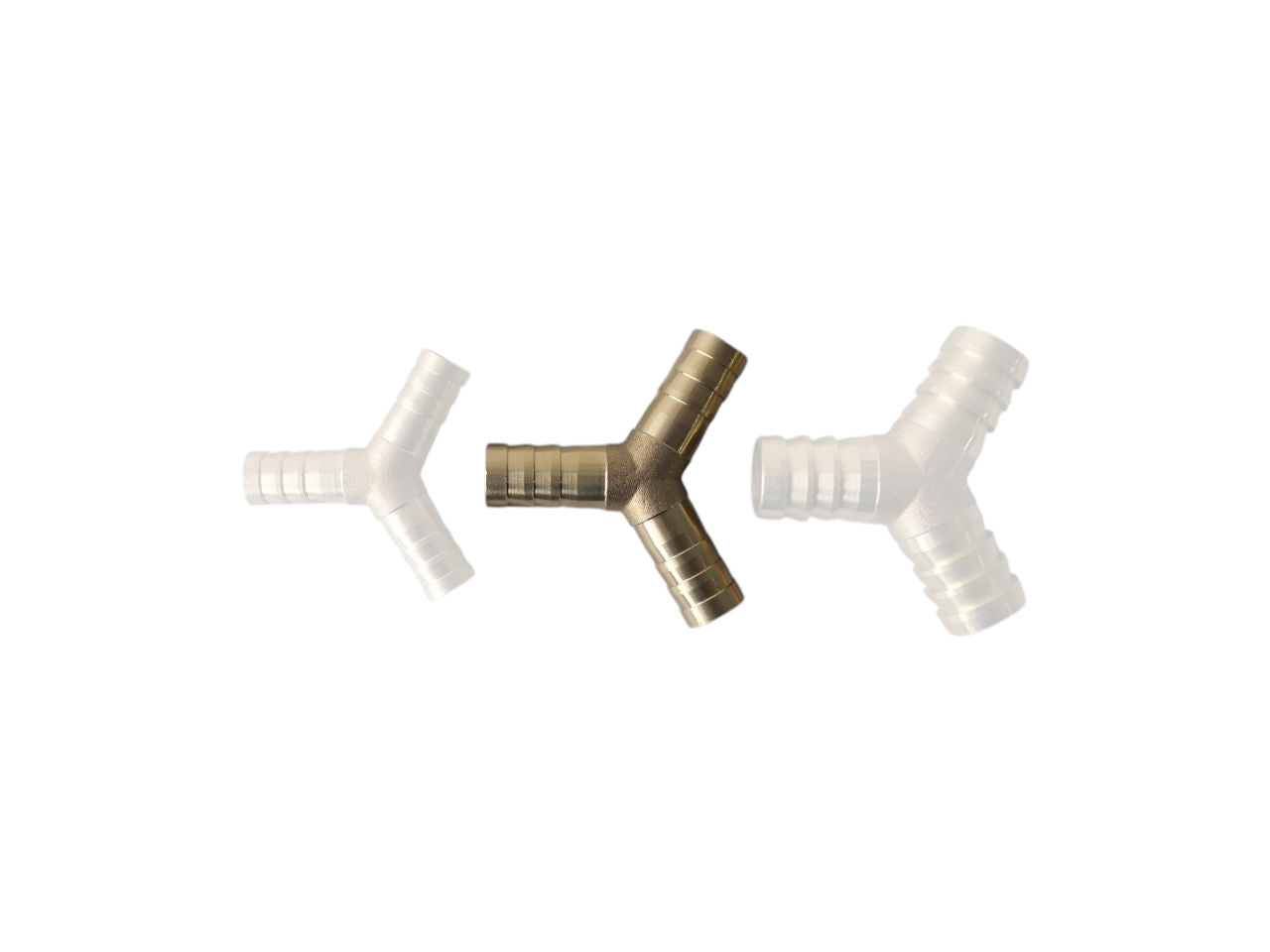 Brass 3 Way Barb Y Fitting  - Multiple sizes