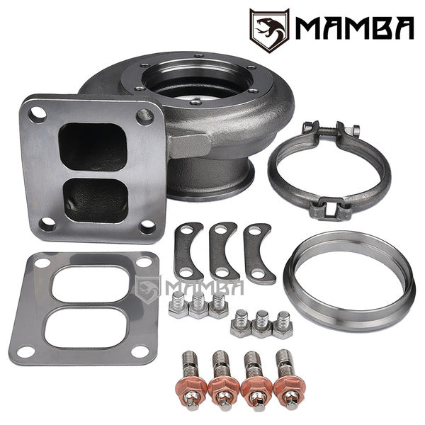 Mamba Turbocharger Turbine Housing Garrett GT30R 55/60mm A/R .86 Twin Scroll T4 V-Band