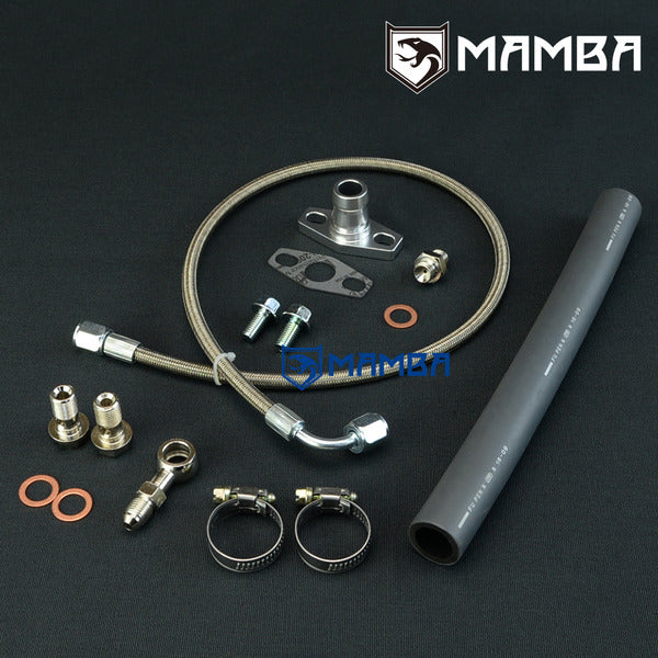 Mamba For NISSAN SR20DET S13 S14 S15 Turbocharger Oil and Return Kit GARRETT T25 T28