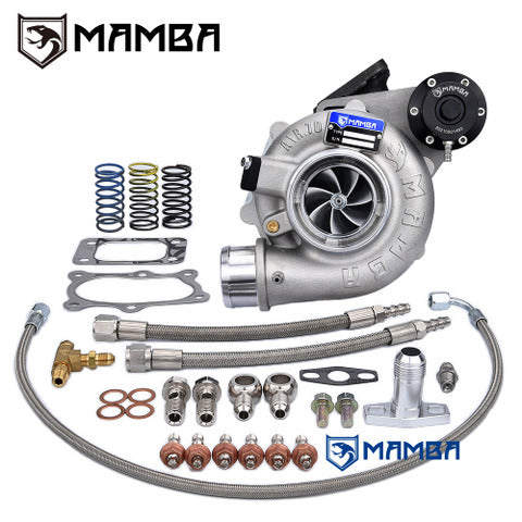 Mamba GEN II G25 7+7 3" A/R.70 GTX2871R Ball Bearing Turbocharger + .57 T3 6-Bolt IWG