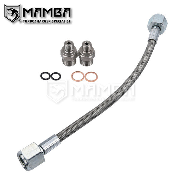 Mamba 5401536 PTFE Turbocharger Oil Supply Feed Line kit fits Cummins EPA13 6.7L ISB/QS