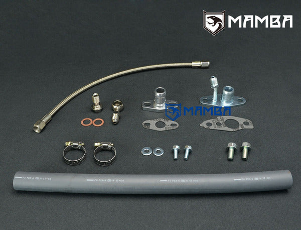 Mamba Turbocharger Oil Feed & Return Line for TOYOTA 4.2L Land Cruiser 1HD-T 1HD-FT w/ CT26