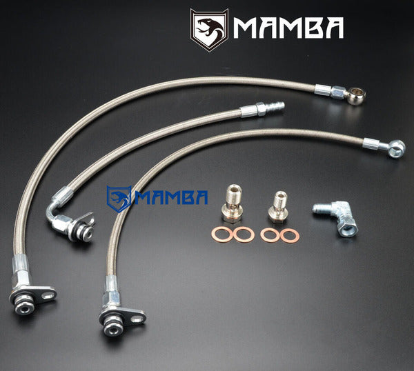 Mamba PTFE Turbocharger Oil & Water Line For 16~ Ford Mustang RS 2.3T MGT2260SZ 821402-5