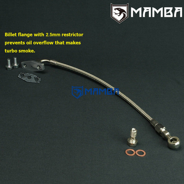 Mamba Turbocharger Oil Feed Line Kit For Nissan TD42 GU with Factory Hitachi HT18
