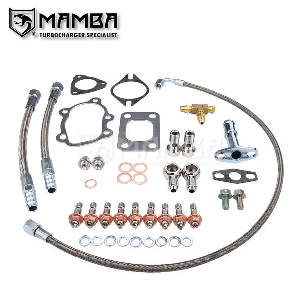 Mamba Garrett Ball Bearing Turbocharger Oil & Water Line Gasket Install Kit GT25R GT28R GT30R