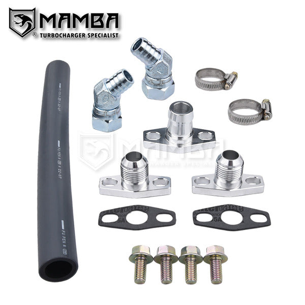 Mamba Turbocharger Oil Return Hose Line Kit For Ford Territory Ghia Garrett GT35/40R GT3582R