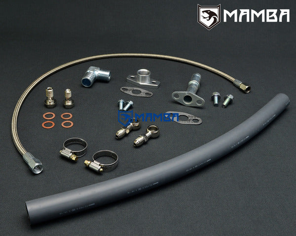 Mamba Turbocharger Oil Feed & Return Line Kit For TOYOTA 2KD-FTV w/ MAMBA GARRETT GT25R GT28R