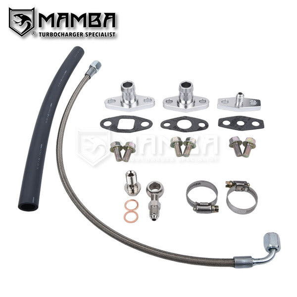 Mamba TOYOTA 7M-GTE Garrett T3/T4 Turbocharger oil feed & return line kit