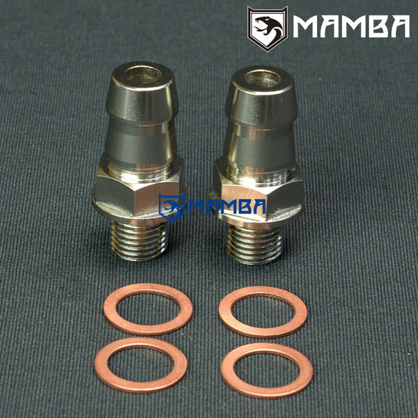 Mamba Turbocharger water coolant adapter fitting M14x1.5 to 5/8" barb TB25 TB28 GT28R GT30R