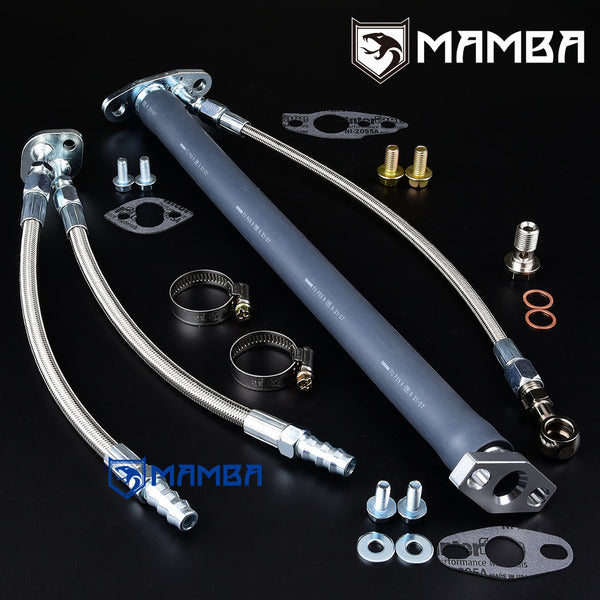 Mamba Turbocharger Oil & Water Line For TOYOTA Land Cruiser 1HD-T 1HD-FT CT26(NBR Oil Return)