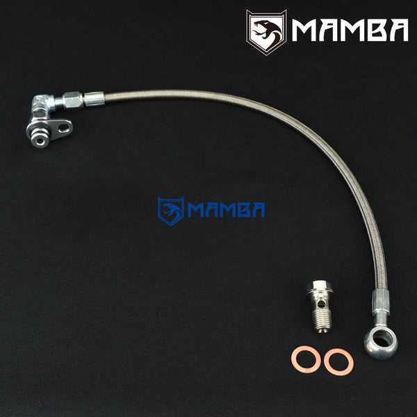 Mamba Turbocharger Oil Feed Line / 15~ Ford Focus RS 2.3T Garrett 821402-0005/6/7/10 TW