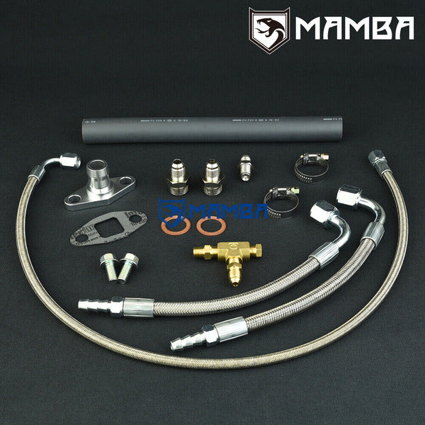 Mamba Universal Garrett GTW38R GTW3884R T04Z Ball Bearing Turbocharger Oil Water Line