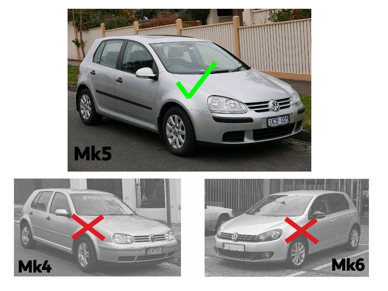 Volkswagen Golf Mk5 2004–2009 Wing Mirror Glass Replacement