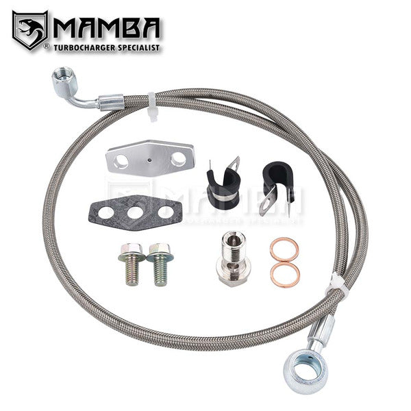 Mamba Turbocharger Oil Feed Line Kit Mercedes Benz 81~85 W123 300D OM617 Garrett TB03