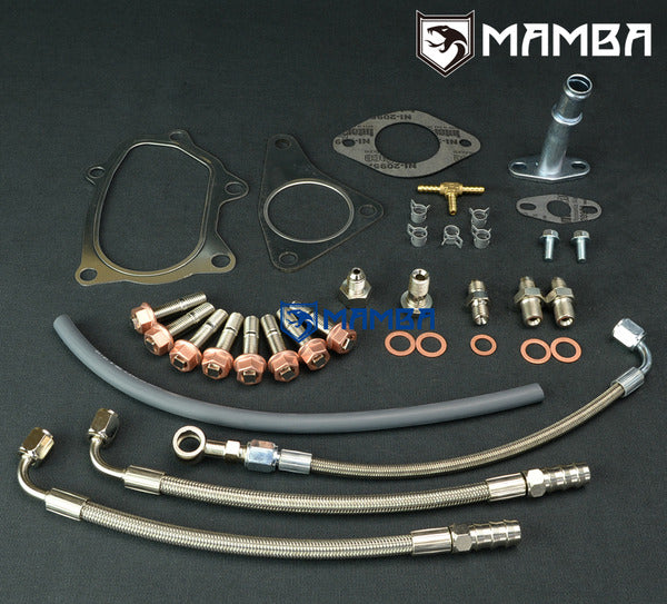 Mamba Turbocharger Oil Water PTFE Teflon Line SUBARU IMPREZA Forester XT EJ20 WRX TF035 TD04L