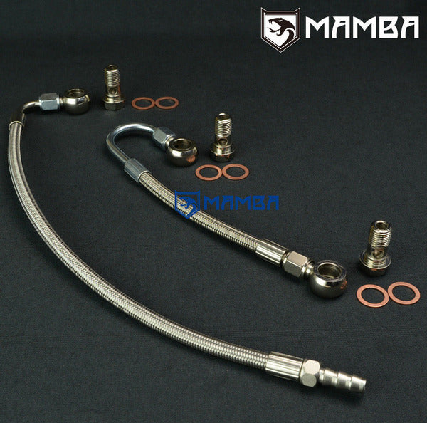 Mamba Turbocharger water hose line kit for Nissan YD25 D22 NP300 Cabstar Navara IHI RHF4H VN4