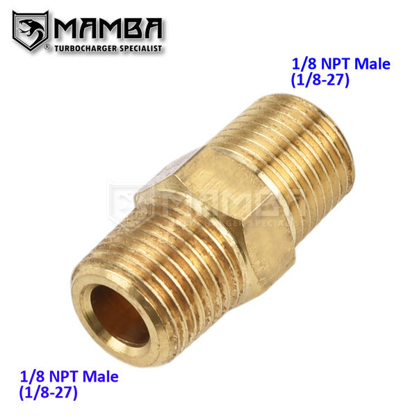 Mamba Share MAMBA Brass Connector Adapter Fitting 1/8"NPT Male to 1/8" NPT Male Straight
