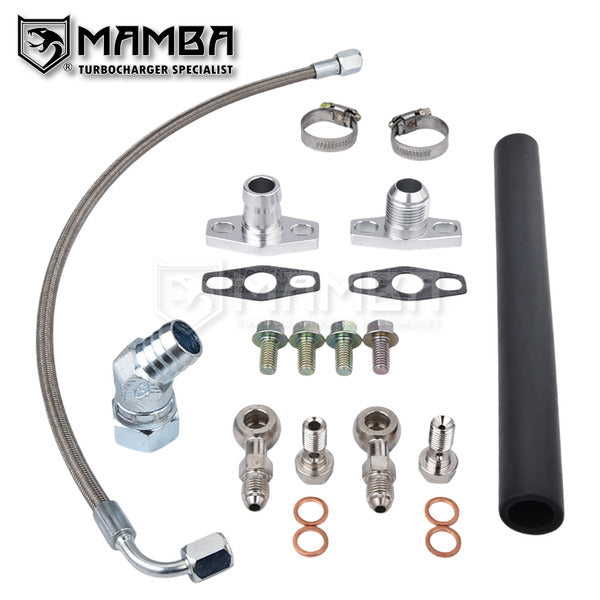 Mamba Turbocharger Oil Feed & Return Line For TOYOTA 4EFTE 1.3L w/ AISIN 17201-55030