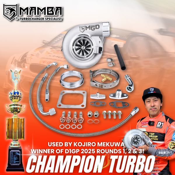 Mamba MGD D5-10 4” G40-1150 Ball Bearing Turbocharger + .85 T4 V-Band Housing