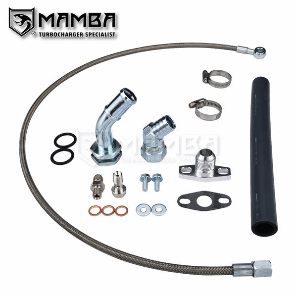 Mamba Turbocharger Oil Feed Return Line Kit MAZDA MIATA MX-5 w/Mitsubishi TD04-11G Oil-Cooled