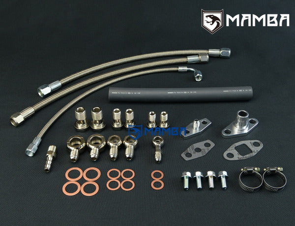 Mamba Turbocharger Oil & Water Line Kit For NISSAN CA18DET S13 w/ Garrett T4 T04B T04E