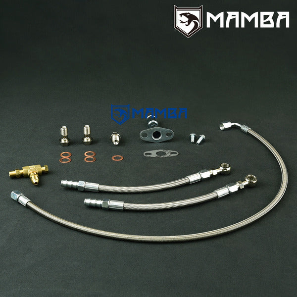 Mamba Turbocharger Oil & Water Line Kit TD04H TD04HL 13T 16T 18T 19T 20T M12x1.5 thread