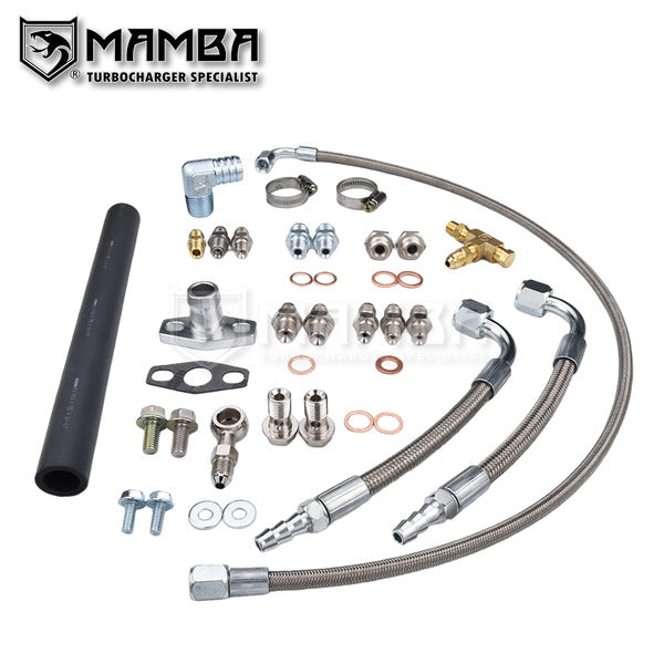 Mamba Universal Turbocharger Oil & Water Line For Blouch GT28R GT29R GT30R Ball Bearing