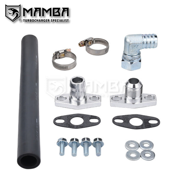 Mamba Turbocharger Oil Return Line Kit For Nissan Navara D22 ZD30 3.0L HT12-19B HT12-19D