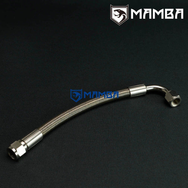 Mamba -6 AN 1/2" turbo Braided Stainless Steel PTFE Hose Str-90Deg 40cm