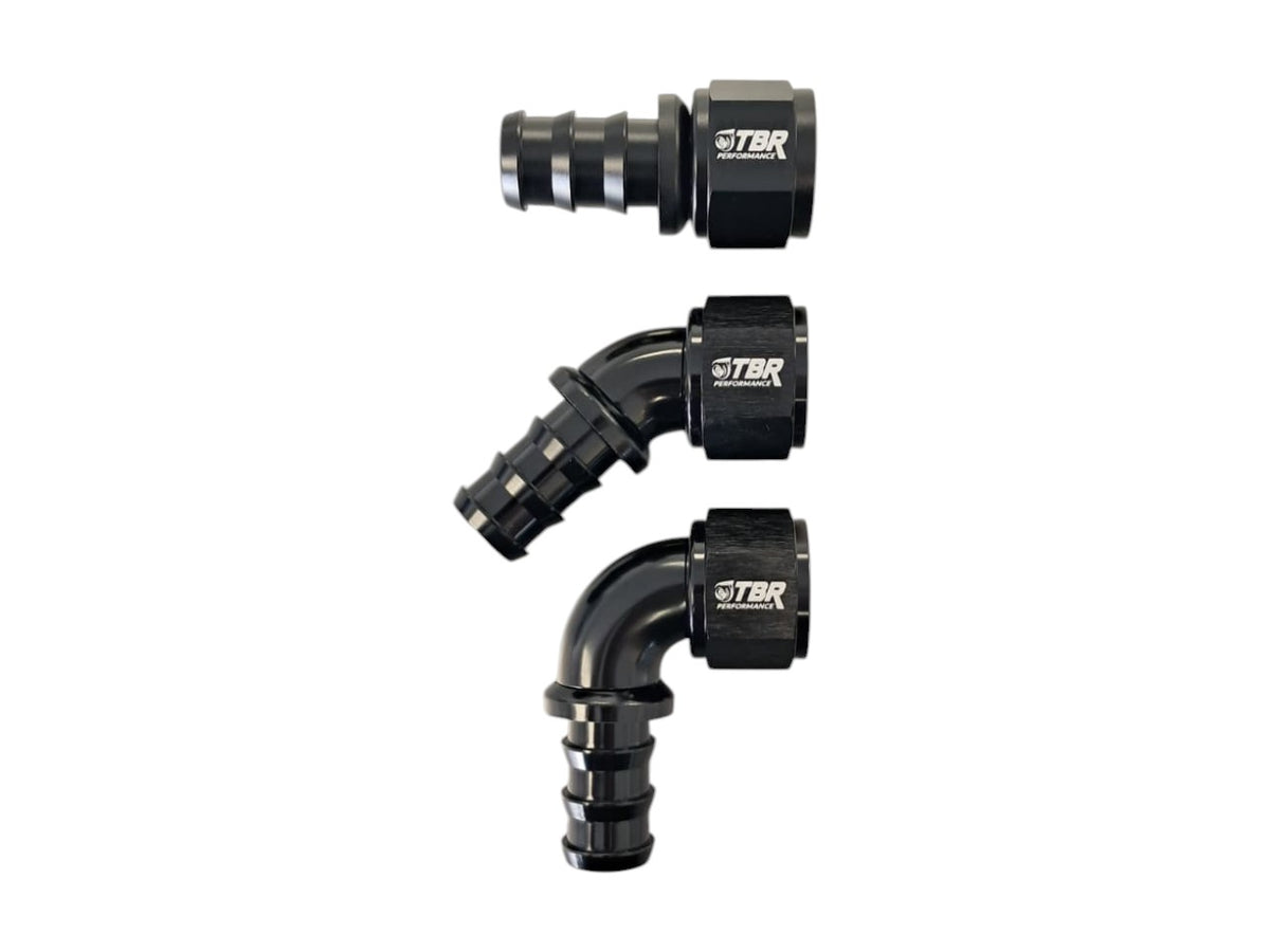 AN12 Push Lock Full Flow Fittings - TBR Performance