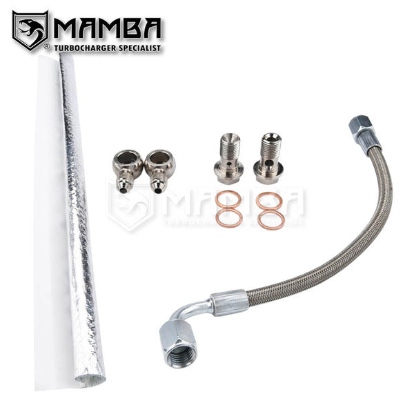 Mamba PTFE Turbo Oil Feed Line Kit fits Nissan KR15DDT TD035MFL5 14411-6UA0A