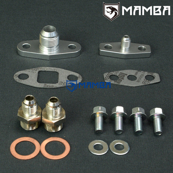Mamba Garrett GT42R GT45R ball bearing 4AN 10AN Turbocharger oil & water flange adapter