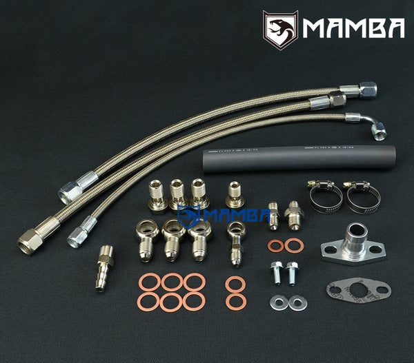 Mamba Turbocharger Oil & Water Line Kit for NISSAN RB20DET RB25DET RB30 w/ TD05 TD06