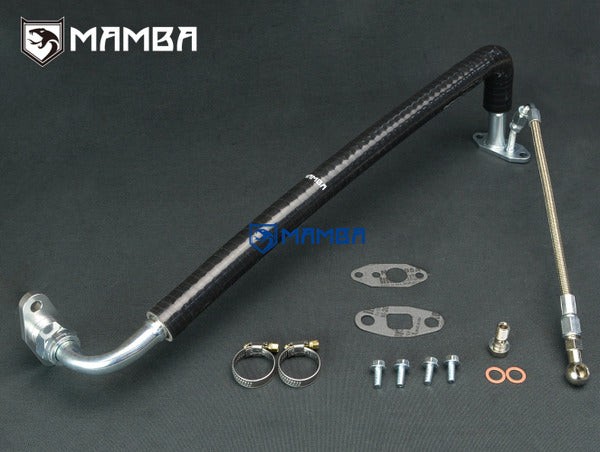Mamba Turbocharger Oil Feed Return Line Kit For Nissan ZD30DDTi 3.0L w/ Garrett GT2052V
